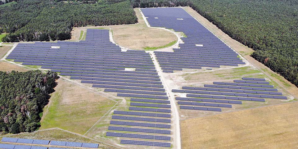 PV-Anlage Laubsdorf von oben