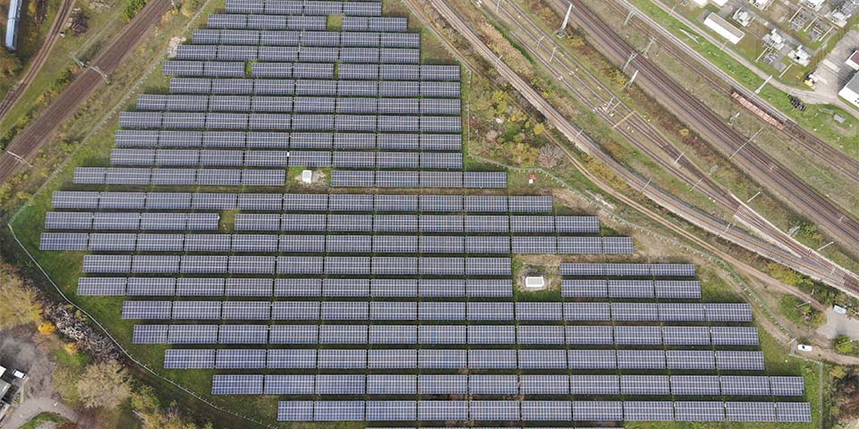 PV-Anlage Wittenberge von oben